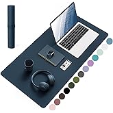 YSAGi Non-Slip Leather Desk Pad Long Size, Waterproof Laptop Computer Desk Keyboard Mat, Table Protector Blotter Mat, Large M