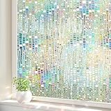 ALIUNI Rainbow Window Privacy Film: 3D Stained