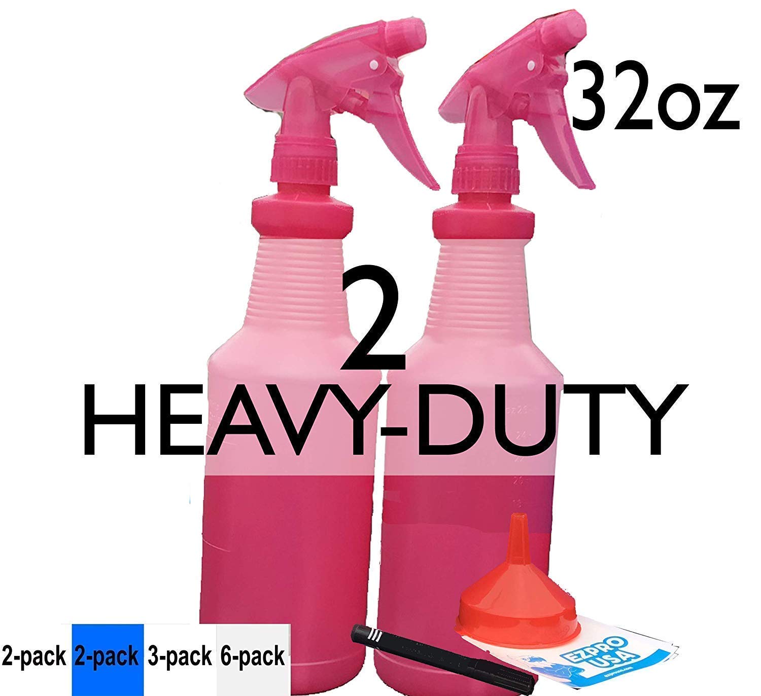Amazon Giveaway Pink Spray Bottles, Spray Bottles Cleaning, Squirt Bottles for Cleaning, 32 oz