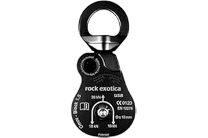Rock Exotica Omni-Block Swivel Pulley – High-Strength Swivel Pulley with Sideplate Access for Rigging – Made in The USA