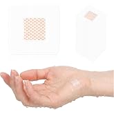 150 Pcs 1 Inch Clear Waterproof Small Square Flexible Adhesive Bandages | Clear Waterproof Adhesive Bandage, for Adult Minor Cuts, Abrasions, Fingertip Wounds Care, Stays on Skin in Shower or Pool