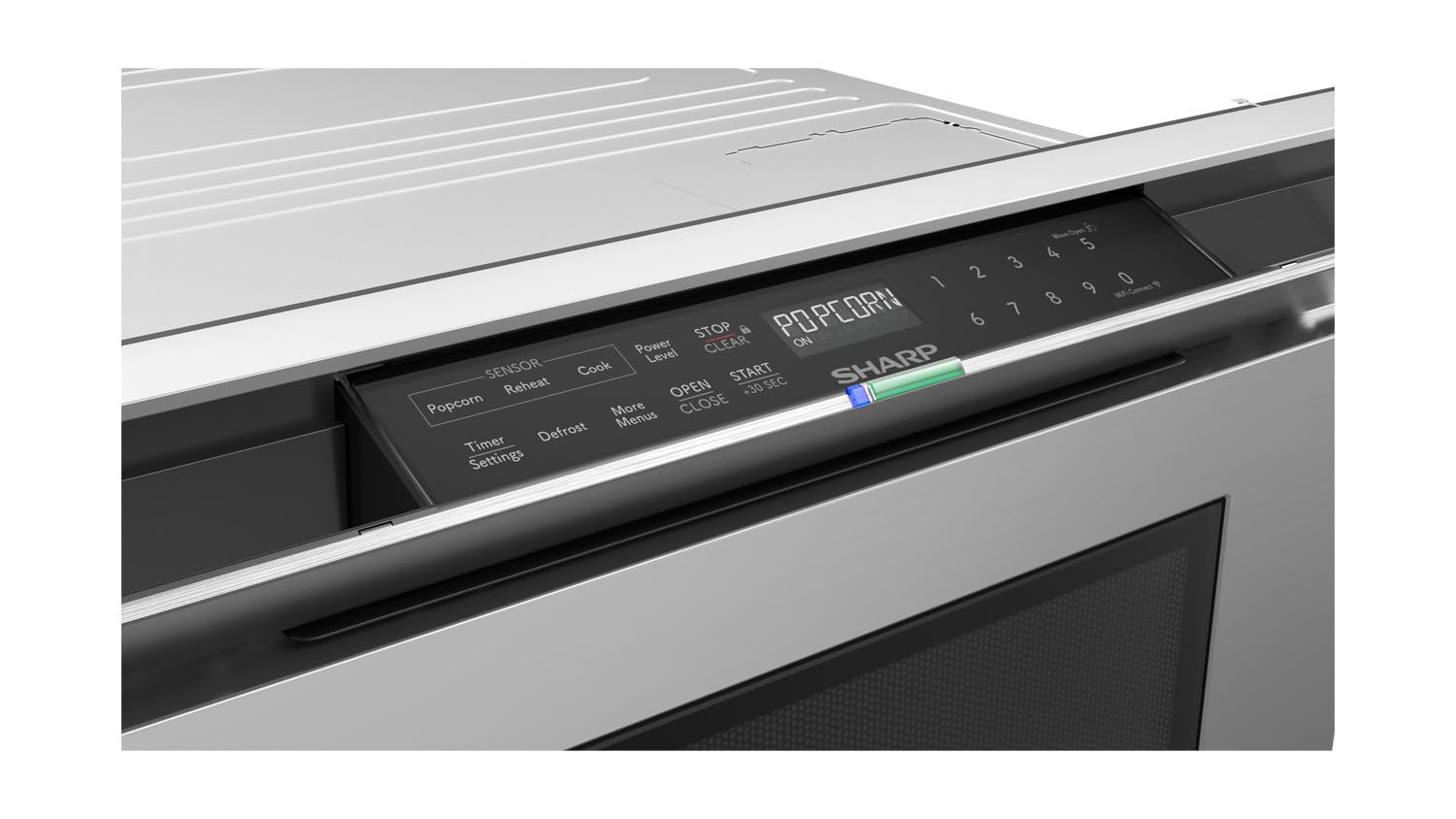 SHARP SMD2479JS Smart Microwave Drawer Oven with Easy Wave Open, 24-inch, 1.2 Cubic Feet, 950 Watt, Concealed Glass Touch Control Panel, Compatible with Alexa Certified, Stainless Steel