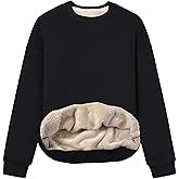 Yeokou Womens Winter Crewneck Sweatshirt Sherpa Fleece Warm Heavyweight Pullovers