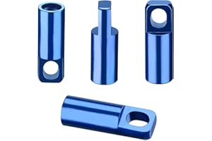 ADIOPRO 4 Pack Aluminum Presta Valve Caps for Bikes - Tubeless Valve Stem Covers with Valve Core Remover - Fits Presta French Valves on MTB, Road Bikes, Bicycles - Blue