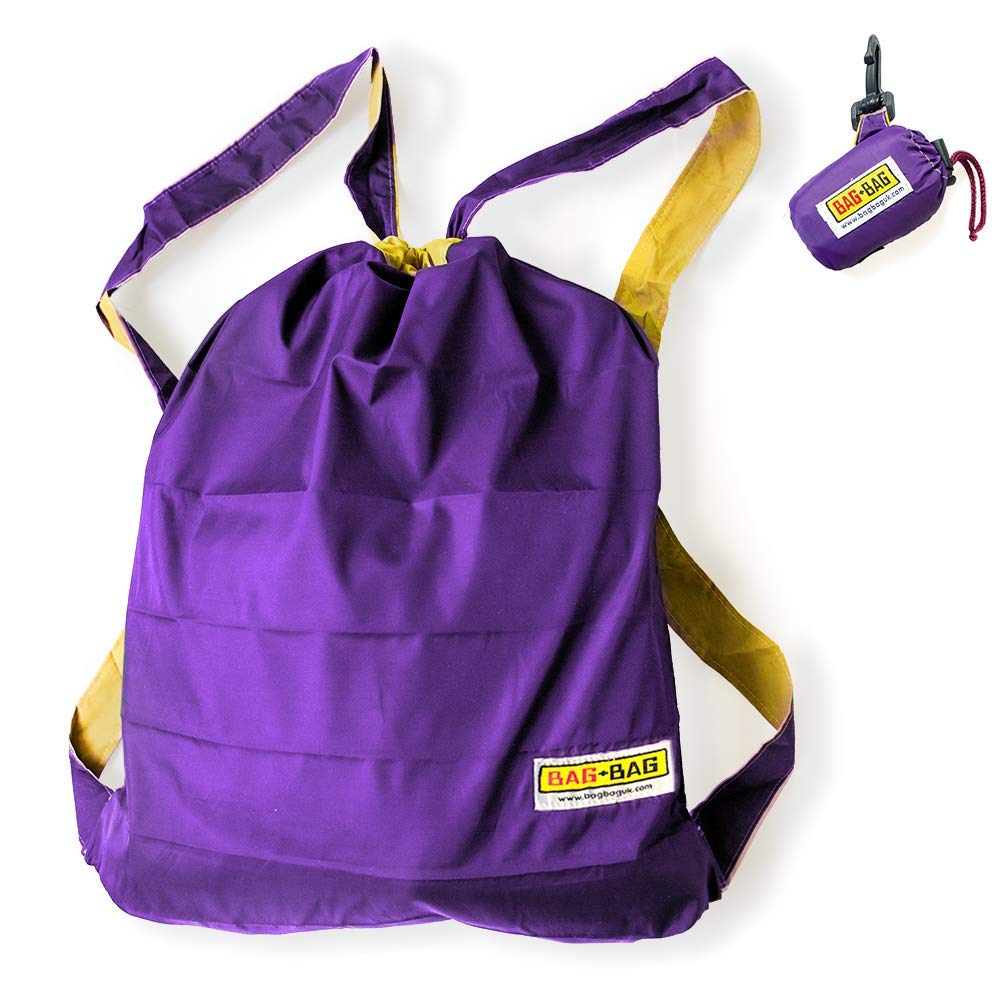 BAG-BAG Durable Packable Backpack More - Ultra Lightweight Water Resistant Foldable Outdoor Daypack Collapsible Backpack for Day Hiking, Travel£¬Shopping (Purple, Backpack)