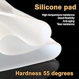 BENECREAT 2Pcs White Silicone Rubber Sheet 250x250x1mm High Temp Gasket Board view 5