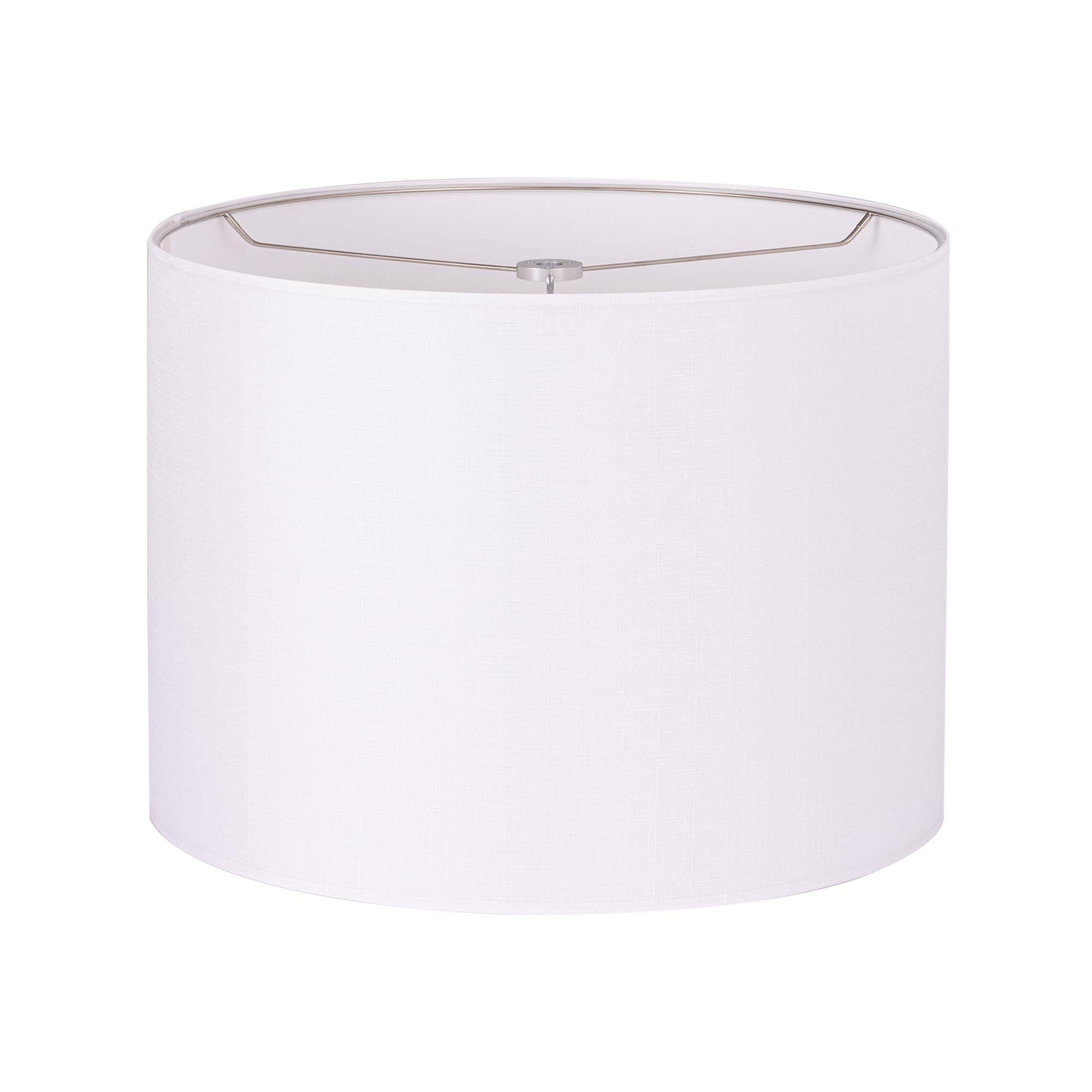 Photo 1 of Wellmet 13"x13"x10" Assembly Required Lampshade for Table Lamp, Bedside Lamp, Floor Lamp, Fabric Drum Lampshade Classic Modern Style, Spider Fitter, White