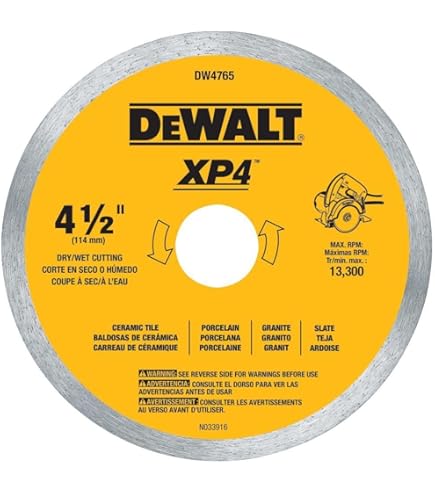4-1/2-Inch DW4701 Diamond Tile Blade 7/8-Inch Arbor For DEWALT Angle Grinder, Fits Extra Clean
