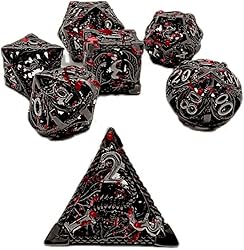 Thyggzjbs DND Dice,Hollow D&D Metal Dice,Dungeons