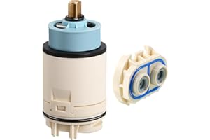 Dreyoo Single Function Pressure Balance Cartridge Replacement for RP70538/RP73625, Shower Cartridge Compatible with Peerless/Delta Single Handle Tub/Showers Faucet (Check Valve Included) (1 Pack)