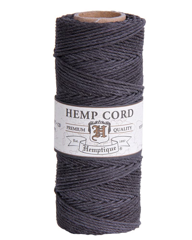 Hemptique Hemp Cord Spool Dark Grey, one Size