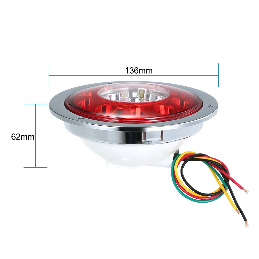 Parafango Posteriore Led Rosso Moto Motocross Universale Faro Enduro Omologato