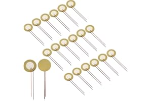 Piutouyar 20 Pack 27mm Piezo Discs with Leads, Acoustic Transducer Microphone Piezo Pickup, Drum Trigger Piezo Elements for Microphone Trigger Guitar