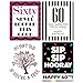 Chic 60th Birthday Wine Label Pack - Birthday Party Supplies, Ideas and Decorations - Funny Birthday Gifts for Women