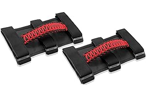 Bentolin 2X Red Roll Bar Grab Handles Grip Handle for Jeep Wrangler YJ TJ JK JKU JL JLU Sports Sahara Freedom Rubicon Unlimited X Gladiator JT 1955-2022 UTV ATV Paracord Handles Interior Accessories