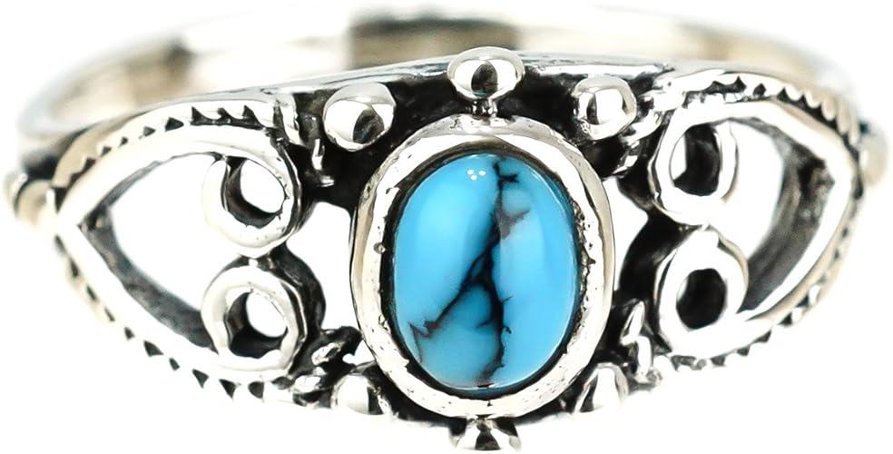 Amazon ジナブリング Jina Bring ターコイズ アンティークデザイン オープンハート ピンキーリング ファランジリング ピンキー リング ネイティブ 1 シルバー925 リング 通販