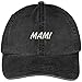 Trendy Apparel Shop Mami Embroidered Pigment Dyed Cotton Baseball Cap - Black