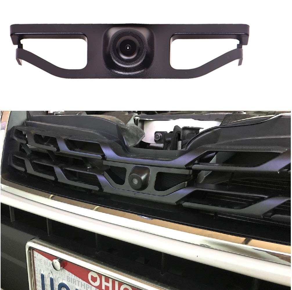 Misayaee Vehicle-Specific Car Front View Logo Embedded Camera Parking System Waterproof IP67 Wide Degree (Middle), Black for Subaru Forester SJ 2013-2018
