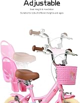 Glerc Maggie 12 Inch Kids Bike with Doll Seat Basket Stabilizers Pink view 6