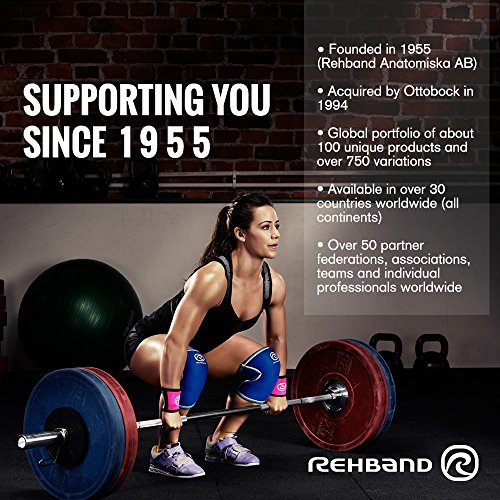 Rehband Knee Support Sleeve - 7084-7mm - Blue - Small - 1 Sleeve - Thumbnail 4