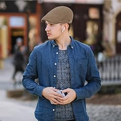 meioro Men's Newsboy Hat Flat Cap Ivy Cotton