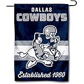 WinCraft Cowboys Throwback Retro Vintage Garden Flag Double Sided Banner