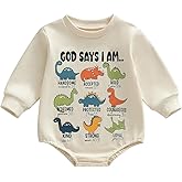NZNDSHD ​Baby Boy Clothes Fall Sweatshirt Long Sleeve Dinosaur Bubble Romper Tops One Piece Bodysuit Outfit