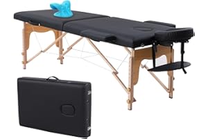 VIRRMO Portable Massage Table,84 Inch Massage Bed with Neck Stretcher Adjustable Lash Bed Massage Bed Tattoo Table for Eyelash Extensions Beauty Tattoo Spa