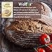 WALFOS 10 Inch Oval Banneton Bread Proofing Basket Set - French Style Artisan Sourdough Bread Bakery Basket,Dough Scraper/Cutter & Brotform Cloth Liner Included - 100% NATURAL RATTAN