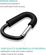 BeiLan 2Pack Large Pram Clips D Shape Carabiner Stroller Hook Holder 14cm Black view 4