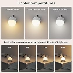 SCOPOW Rechargeable Light Bulbs with Remote Control