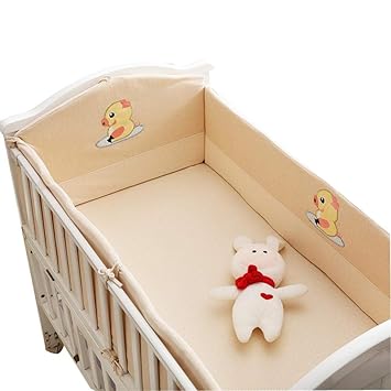 100 Naturliche Bio Baumwolle Erhohen Krippe Stossfanger Pads 4 Seiten Cover Boys Girls Bett Zaun Polsterung Rail Guard Kinderbett Schlaf Stossfanger Kissen Anti Kollision Reissverschluss Abnehmbar Amazon De Baby