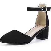 Hehainom Girls Dress Shoes High Heels Sandals Ankle Strap Flower Girl Little Big Kid Mary Jane Wedding Party Communion Mily Pump Shoes