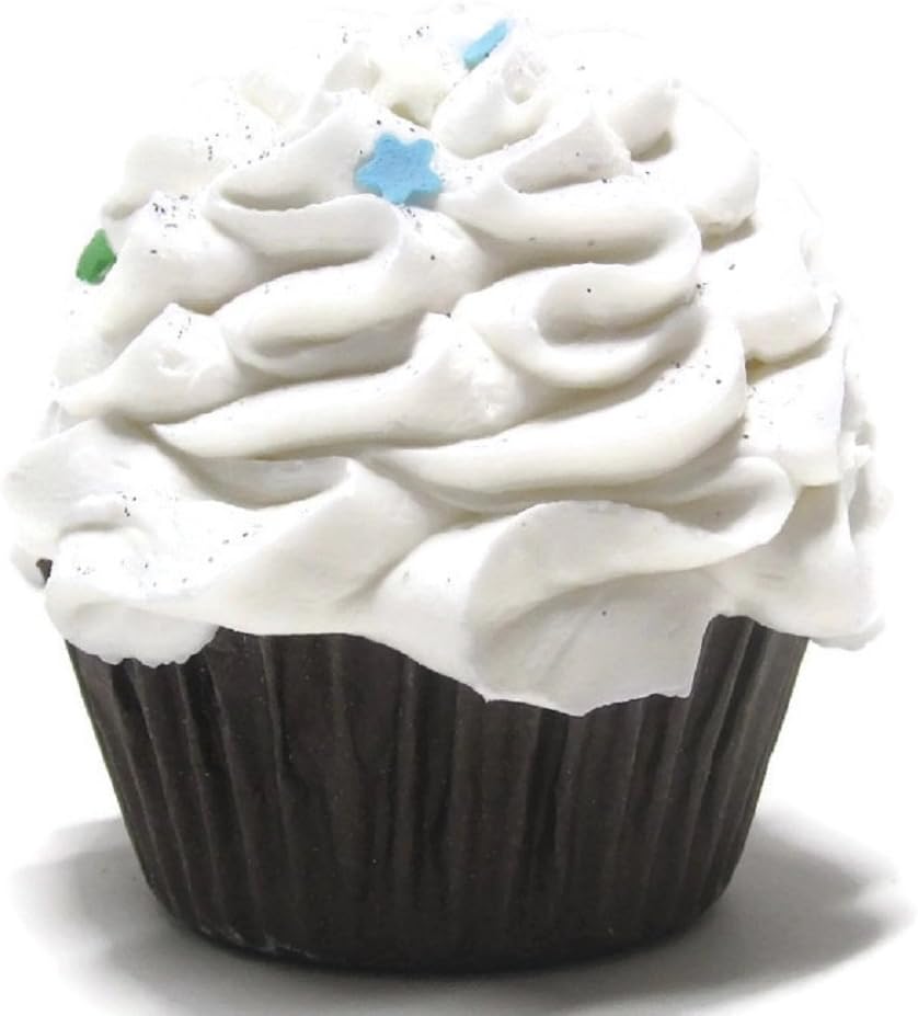 Bath Bomb Cupcake - Fizzy Lush Bath Bomb Nourish (Sea Salts), Moisturize (Sweet Almond Oils), Exfoliate (Frosting) - One Large 6 oz Bomb (Vanilla Sugar)