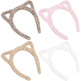 GAFATORY 4 Pack Cat Ears Headbands Plush Kitty Headbands for Women & Girls - Festival, Halloween, Party & Cosplay