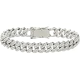 DIDISEE Cuban Link Bracelet for Women & Men, Gold & Silver Cuban Chain,Wedding Prom Iced Out Chain Bracelet Bling Jewelry Gift for Women Men