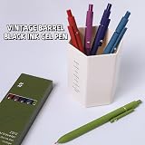 UIXJODO Gel Pen 0.5mm 5Pcs Fine Point Retractable with Metal Clip Vintage view 6