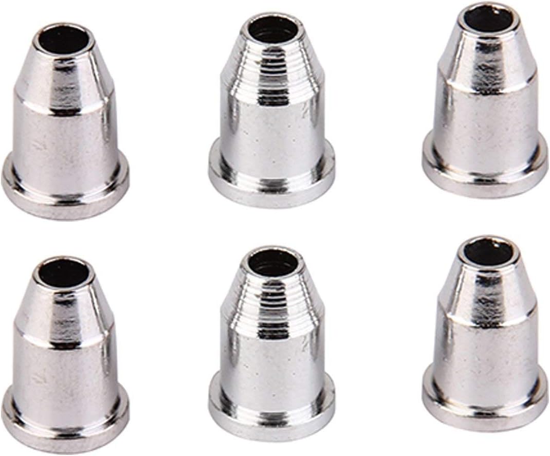 Musiclily Vintage Guitar String Ferrules String Through Body for Strat Tele Electric Guitar Chrome(6 Pieces)