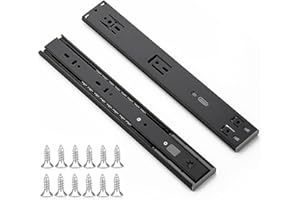Ravinte 12 Inch Soft Close Drawer Slides 1 Pairs 2 Pack Black Full Extension Ball Bearing Drawer Glide Side Mount
