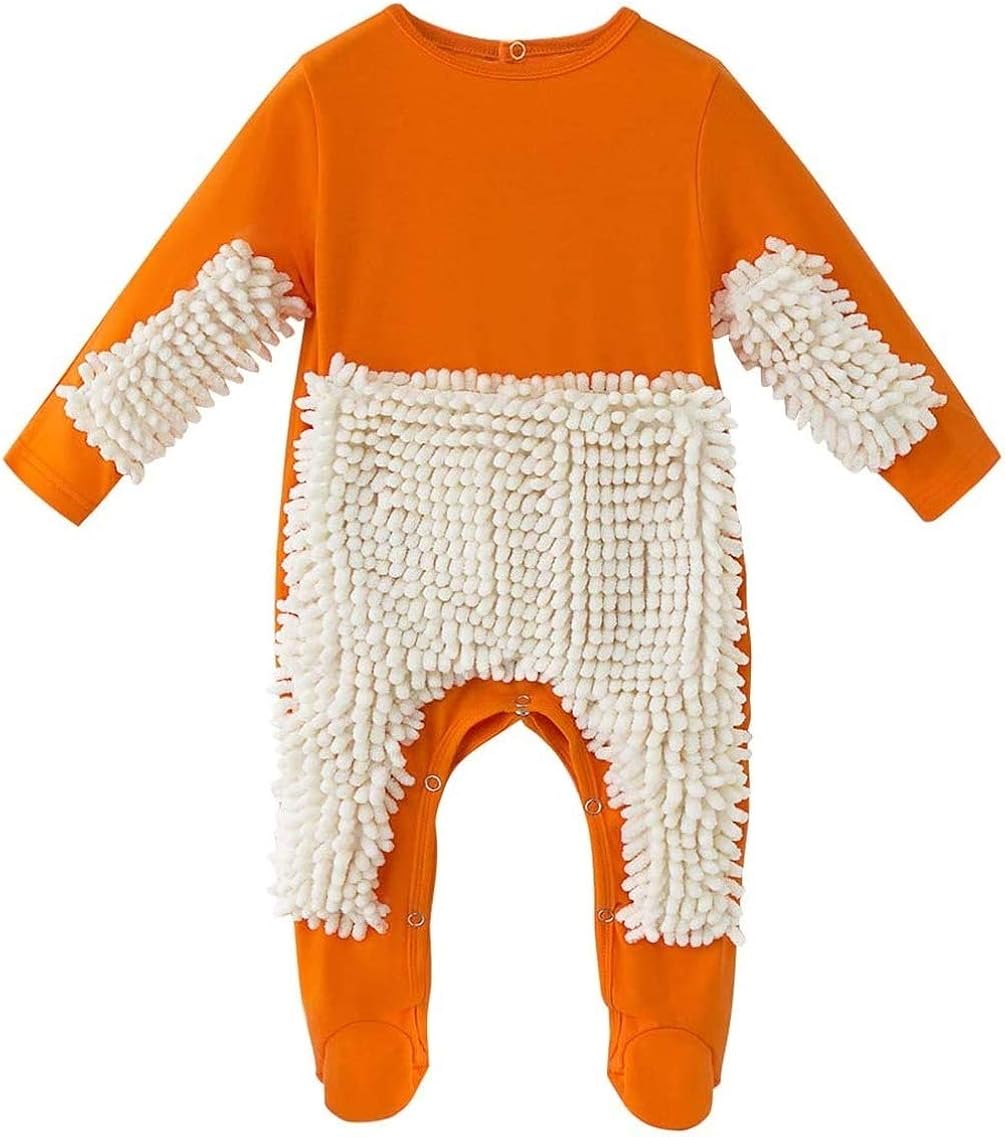 Baby Mop Romper Outfit Toddler Crawling Jumpsuit Boy Girl Polishes