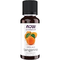 NOW Essential Oils, Tangerine Oil, Cheerful Aromatherapy Scent, Cold Pressed, 100% Pure, Vegan, Child Resistant Cap, 1-Ounce