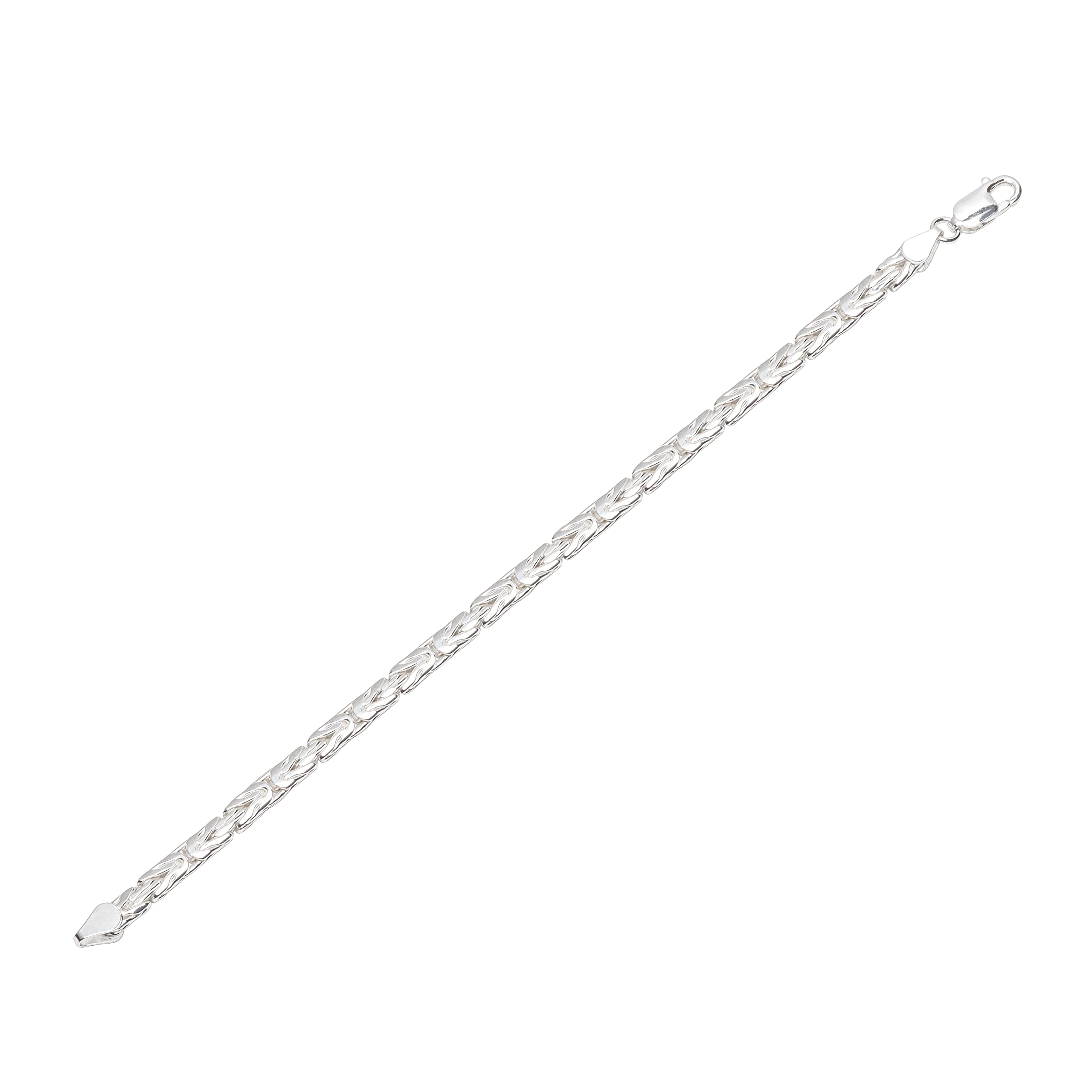 NKlaus bracelet 925 sterling silver 19,5cm king chain oval pressed ladies bangle chain 12994