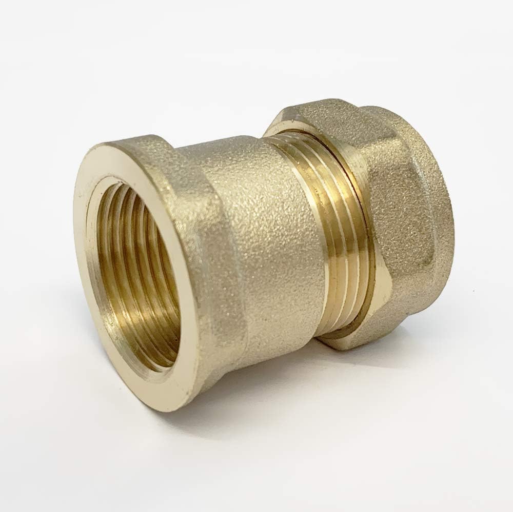Embrass 15mm x 1/2" Female Iron Straight Compression Fitting WRAS Approved