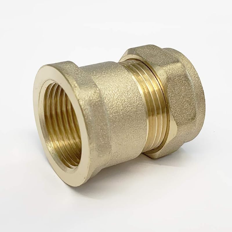 Embrass 15mm x 1/2" Female Iron Straight Compression Fitting WRAS Approved