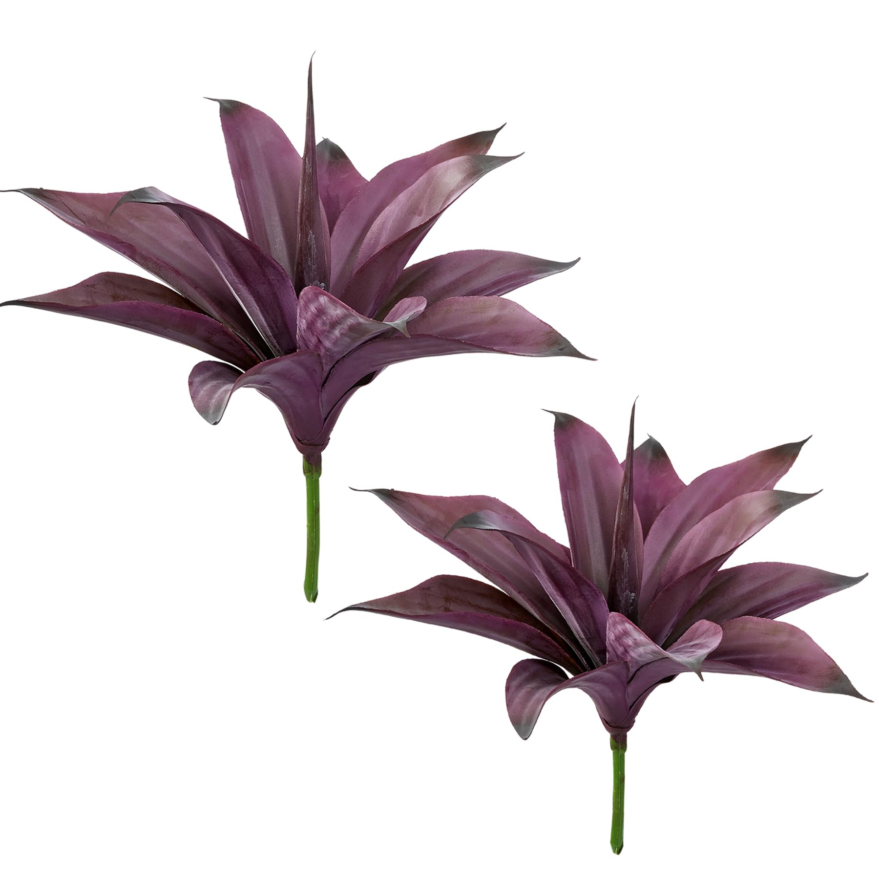 Photo 1 of Ttranewsoo Fake Plants Artificial Agave Plants Indoor?UV Resistant Fake Agave Planters Outdoor Decorating Artificial Plants for Outdoors Decor Agave (2Pack,12.6'Purple) Spring Decorations for Home