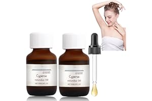 ROTTIPE Cyperus Rotundus Oil Hair Removal Oil, Natural Reducing Body Hair Growth Formula with Dropper, Premium Rotundus Hair Oil, Cyperus Rotundus Hair Removal Oil Decrease Hair Growth with Dropper(2pcs*60ML)