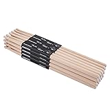 Suwimut 12 Pairs 5A Drum Sticks, Classic Maple Wood