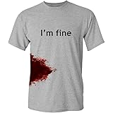 I'm Fine Graphic Novelty Sarcastic Zombie Funny T Shirt