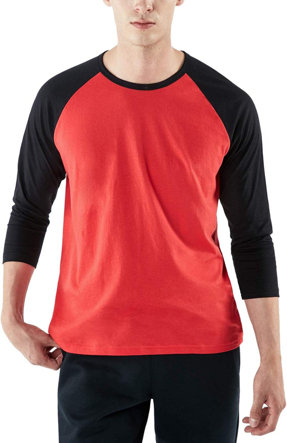 TSLA Men's 3/4 Sleeve Baseball Shirts, Casual Dynamic