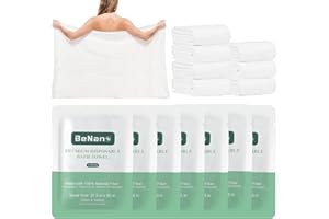 Benano Premium Disposable Towel, 100% USDA Biobased 55 in x 27.5 in Large Bath Towel Travel Towel Washcloth Reusable for Hote